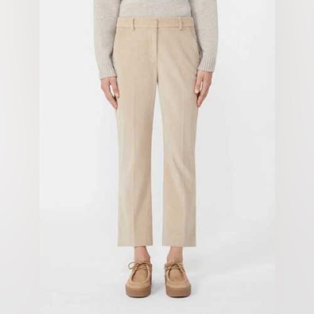 Weekend Max Mara Corduroy High Waisted Capri Pants In Beige VGUC Size US8